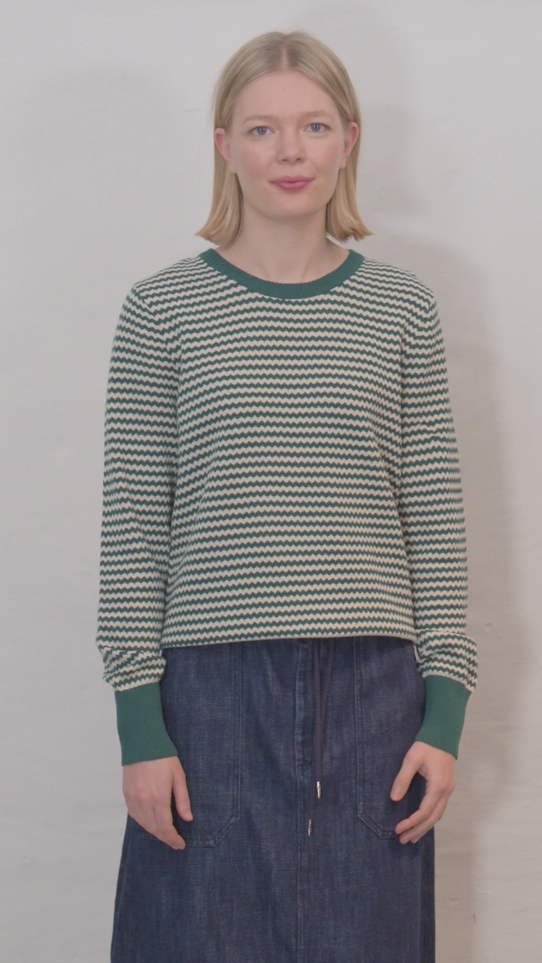 Danefox Pearl Knit Sweater Dk Slate/Chalk