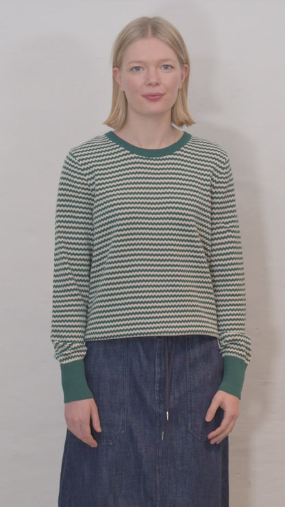 Danefox Pearl Knit Sweater Dk Slate/Chalk