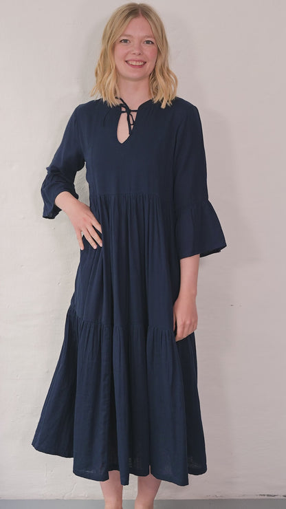 Danekamelia Cloth Dress Dark Navy