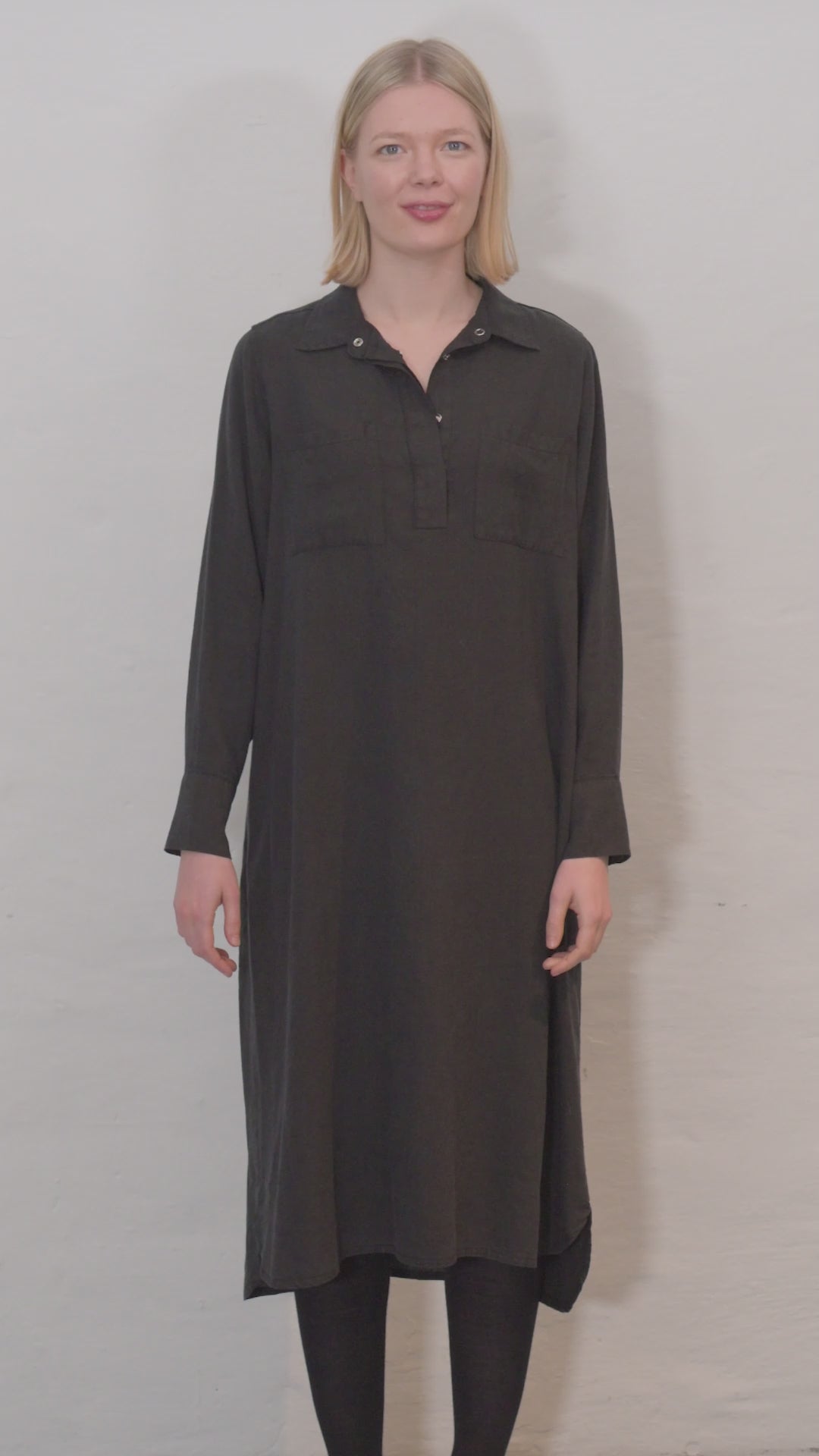 Danefolk Heavy Linnen Dress Black