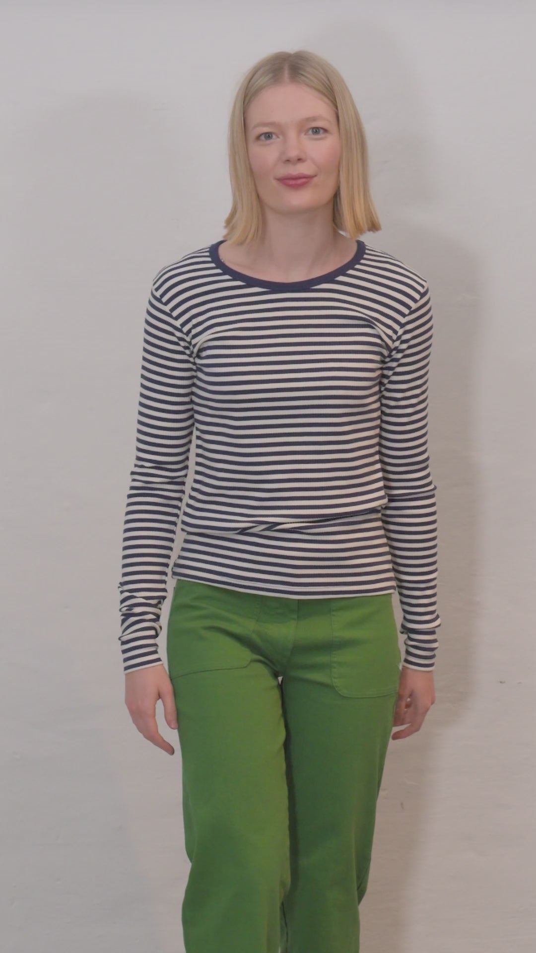 Danehero Ribbing Tee Dk Navy/Chalk