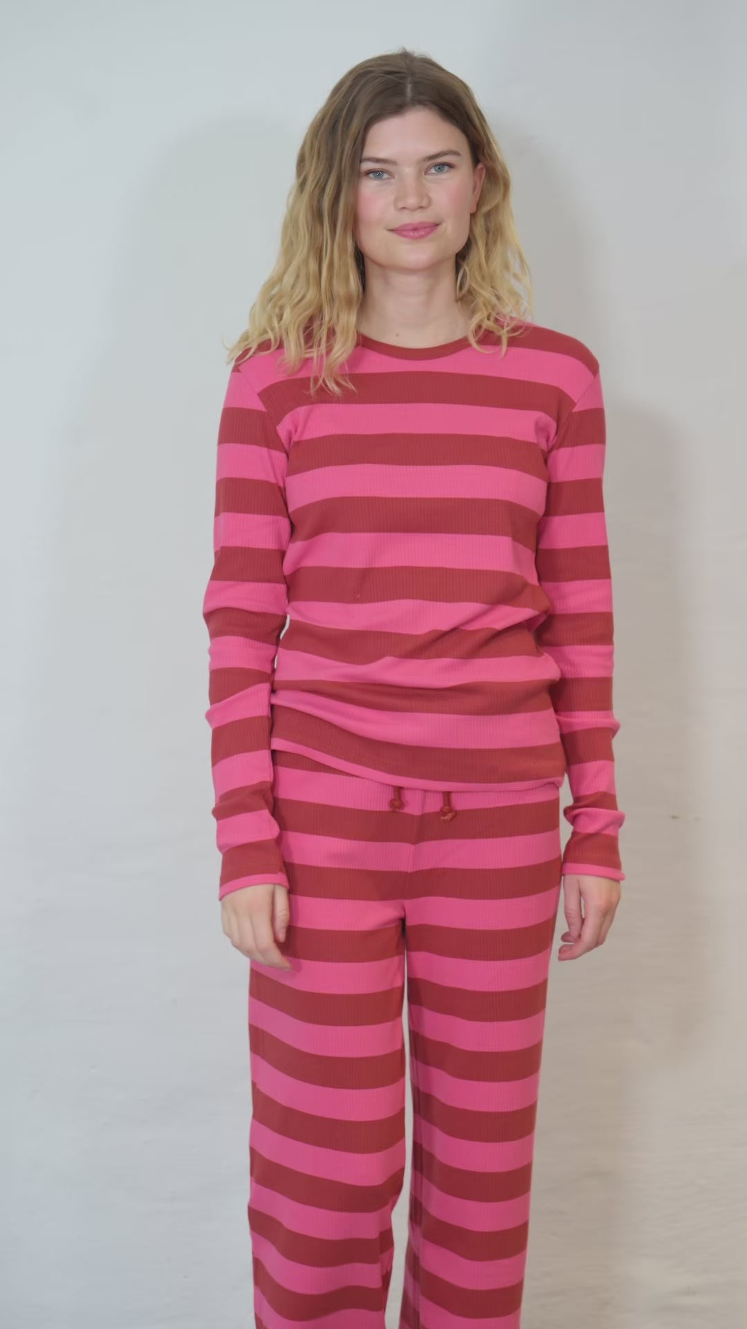 Danegoals Ribbing Pants Chili/Soft Cherry