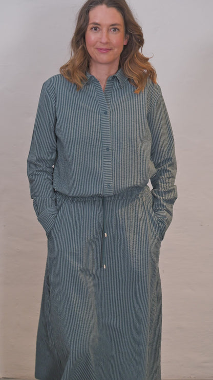 Danespresso Seersucker Skirt Dark Slate/Blue Grey