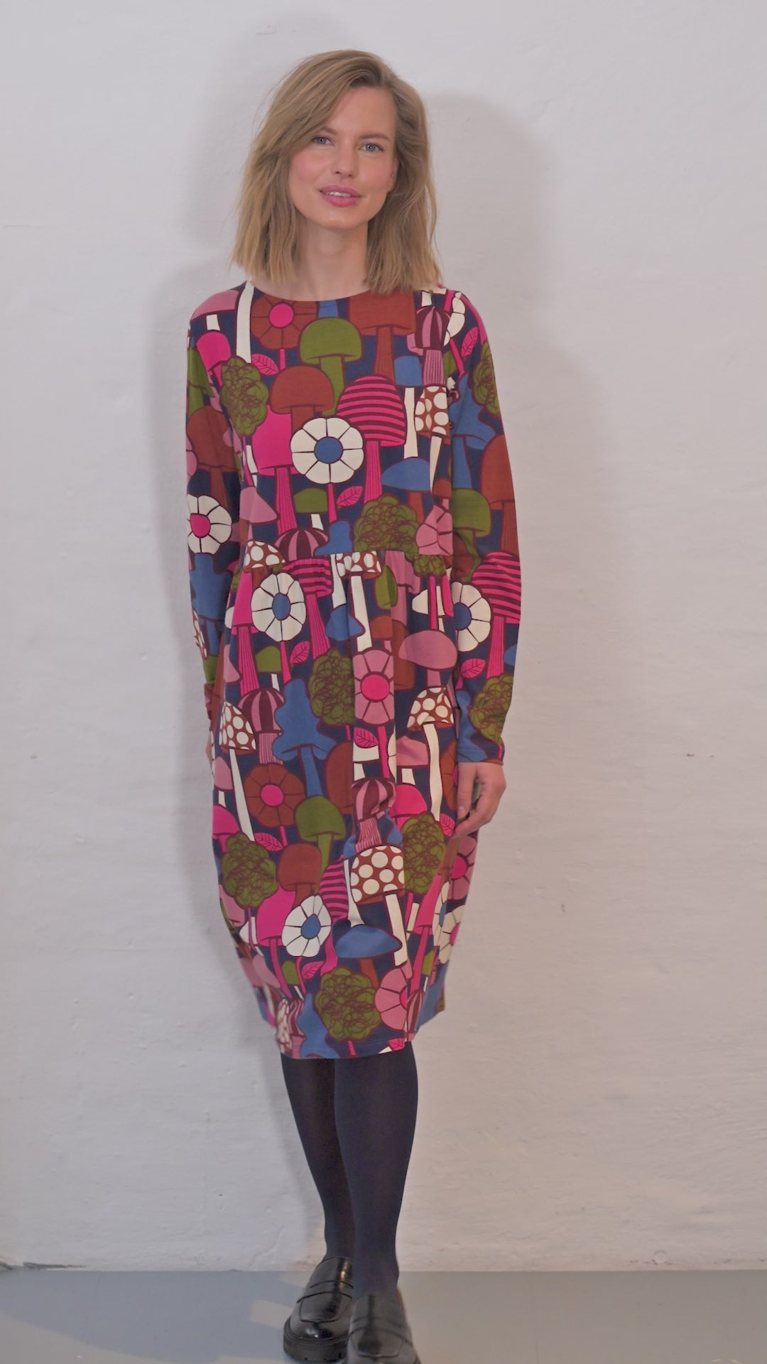 Danepoppy LS Modal Dress Dark Navy MYKOLOGI