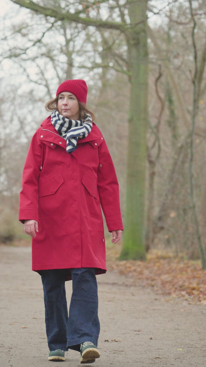 Danewest Wind Rain Parka Dk Red