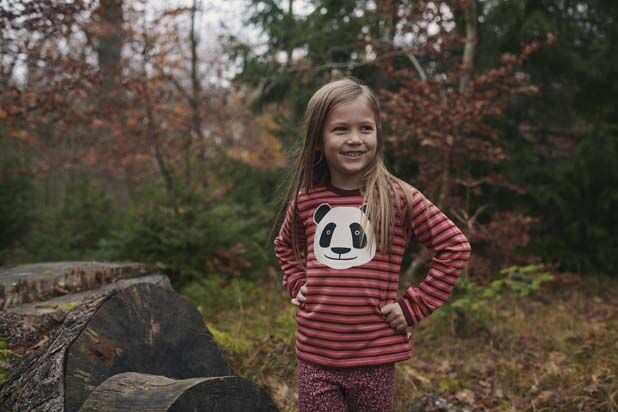 Bluse til børn med panda  