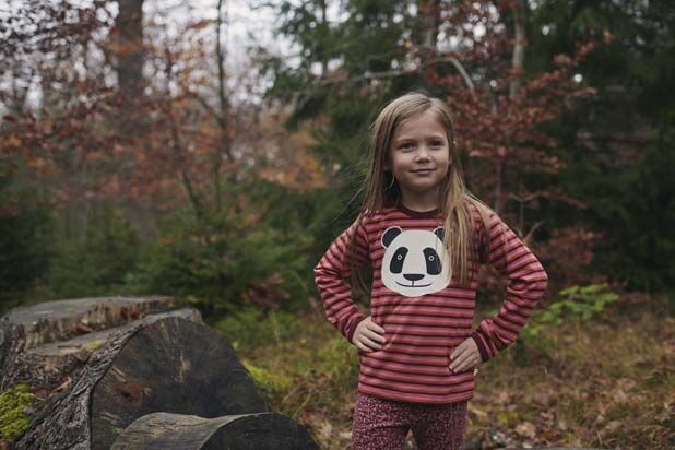 Bluse til børn med panda  
