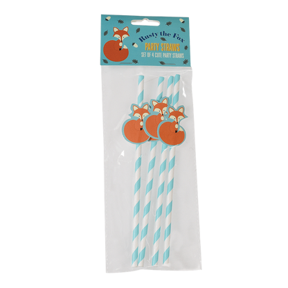 RL Paper Straw (Pack of 4) Rusty the fox