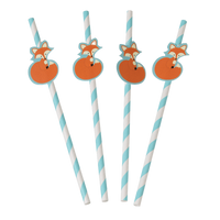 RL Paper Straw (Pack of 4) Rusty the fox