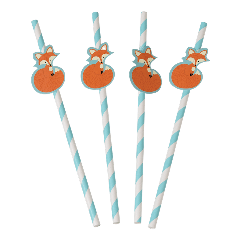 RL Paper Straw (Pack of 4) Rusty the fox