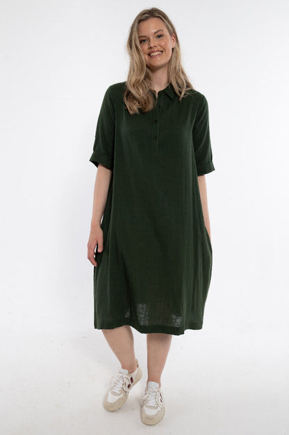 Danane Cloth Dress Dk Army