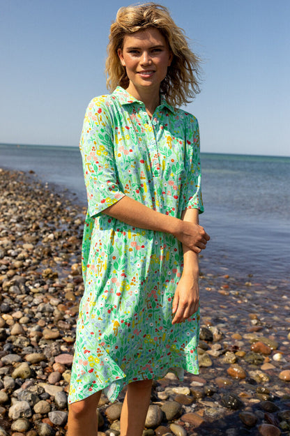 ORGANIC - Dananemone Viscose Slub Dress Foam BOTANICAL