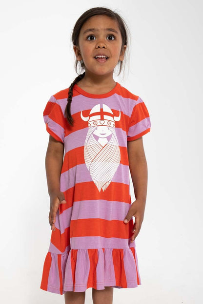 Danevesterbro Dress Bright Red/ Soft Viola FREJA