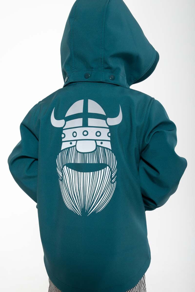 Softshell jakke til børn med viking 
