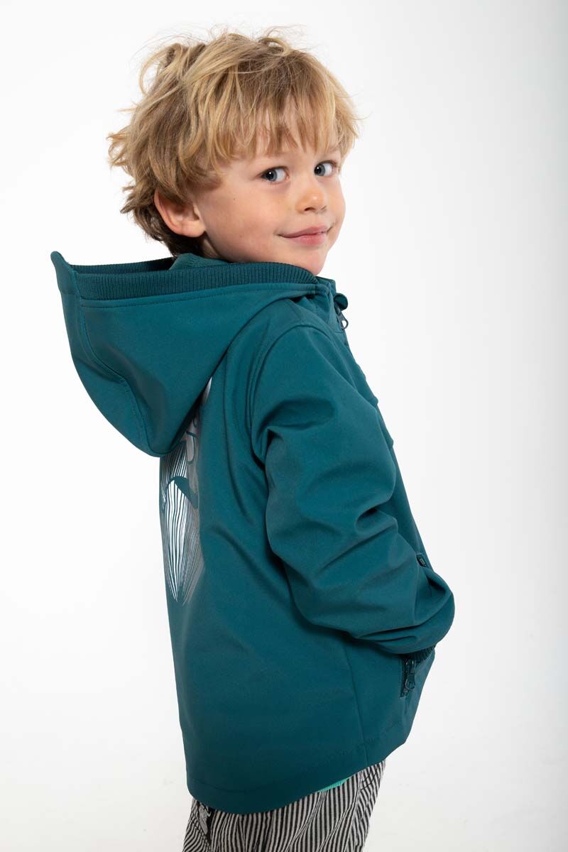 Softshell jakke til børn med viking 
