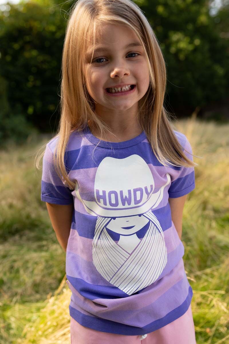 T-shirt til børn med cowgirl 