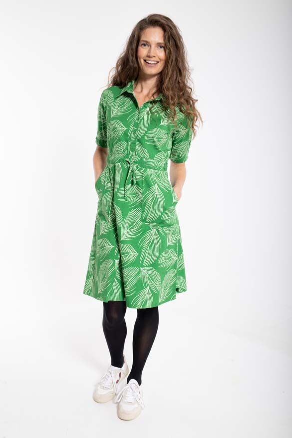 Danesusanne Poplin Dress Green/chalk PALMA