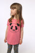 Sød lyserød t-shirt til børn med print af panda